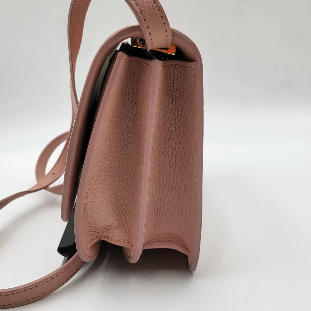 Burberry TB Logo-Plaque Calf Leather Shoulder Bag.. Authentic - Picture 2 of 16